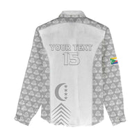 Custom Comoros Football Women Casual Shirt Go Champions White Les Coelacantes - Wonder Print Shop