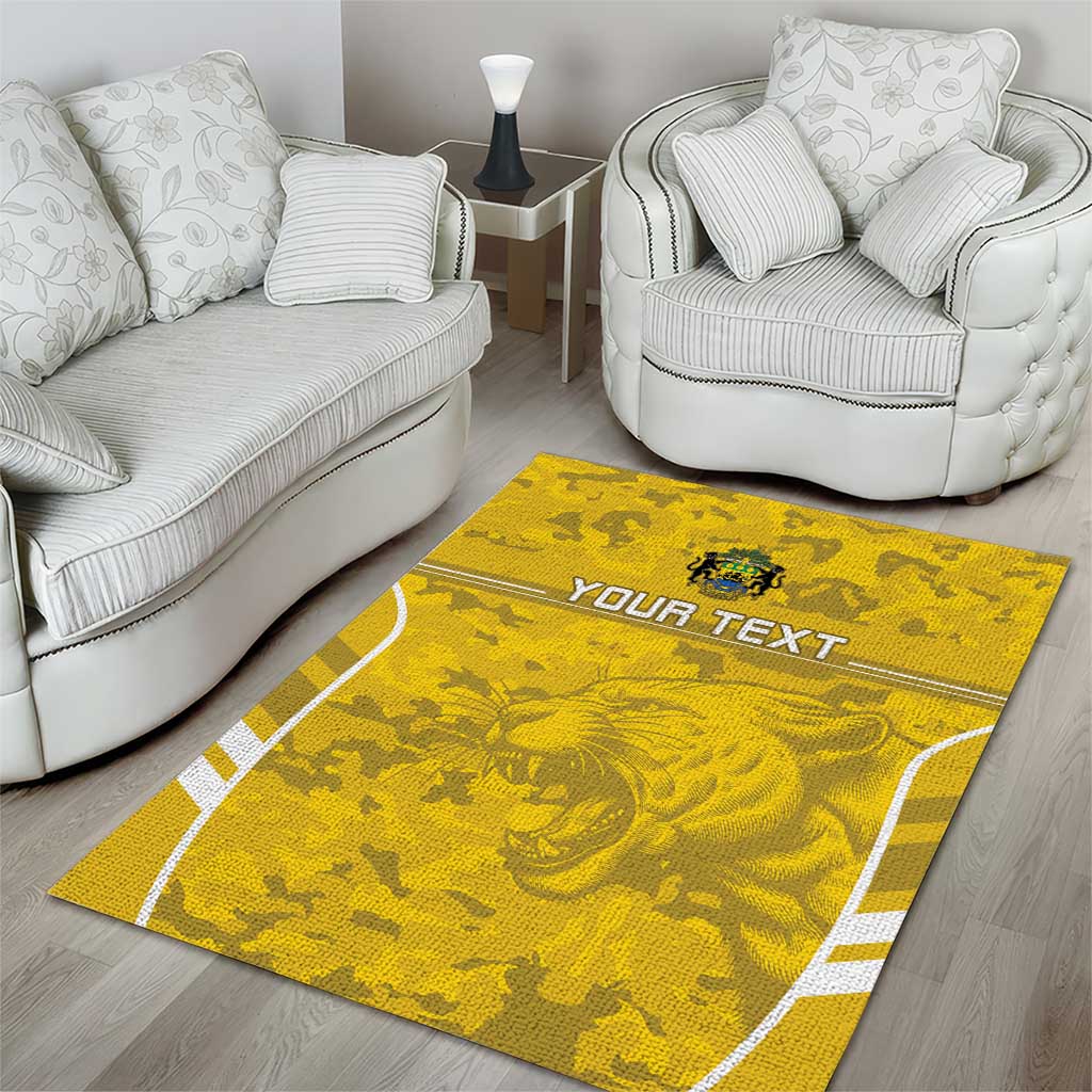 Custom Gabon Football Area Rug Go Panthers