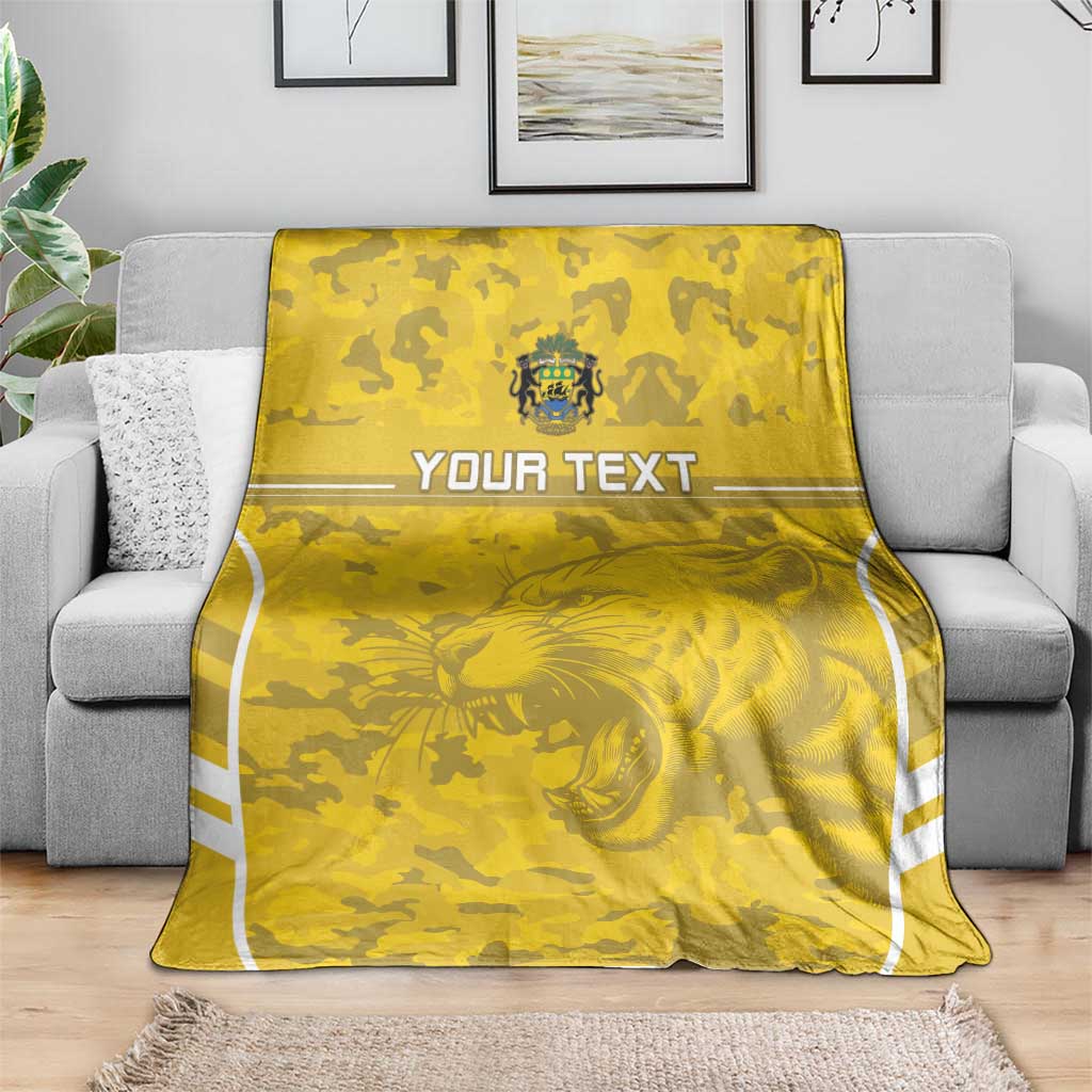 Custom Gabon Football Blanket Go Panthers