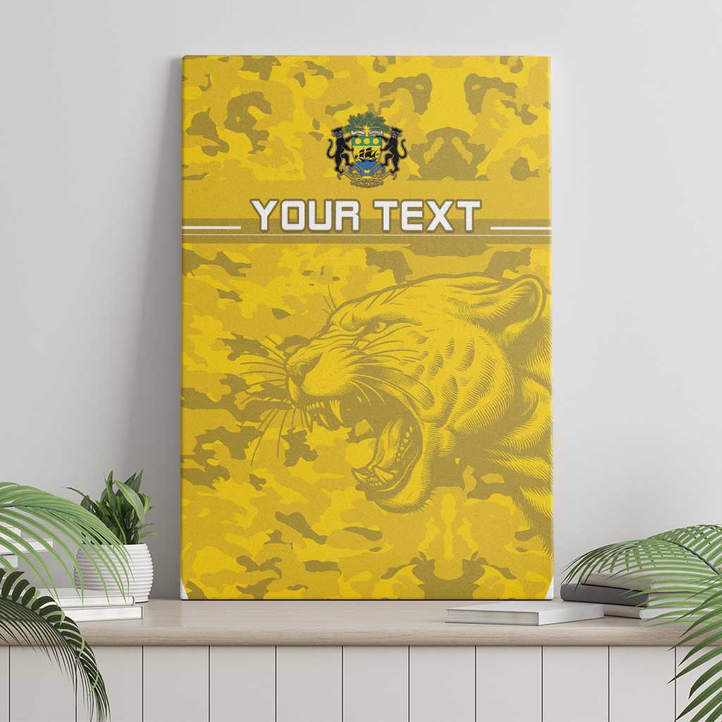 Custom Gabon Football Canvas Wall Art Go Panthers