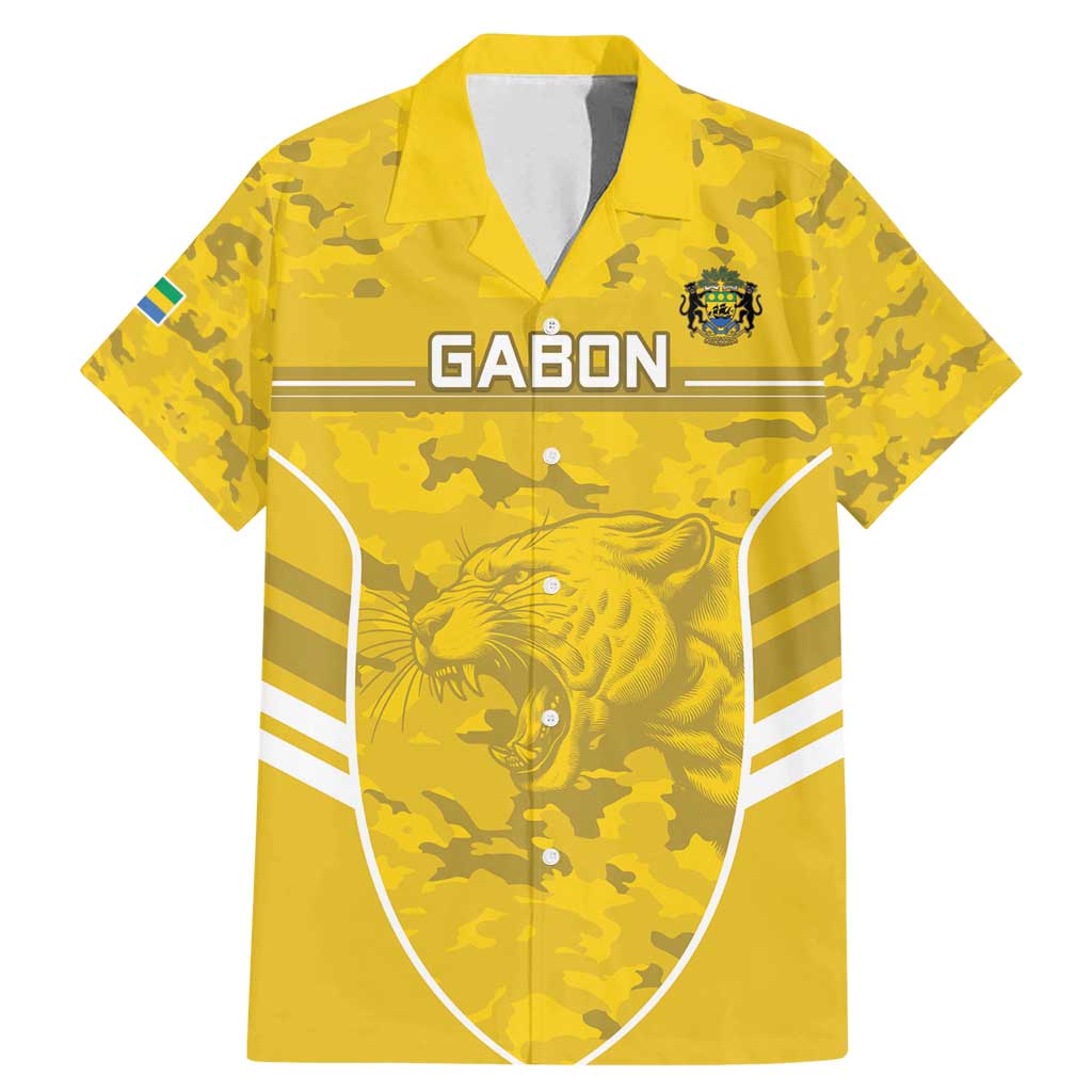 Custom Gabon Football Family Matching Mermaid Dress and Hawaiian Shirt Go Panthers