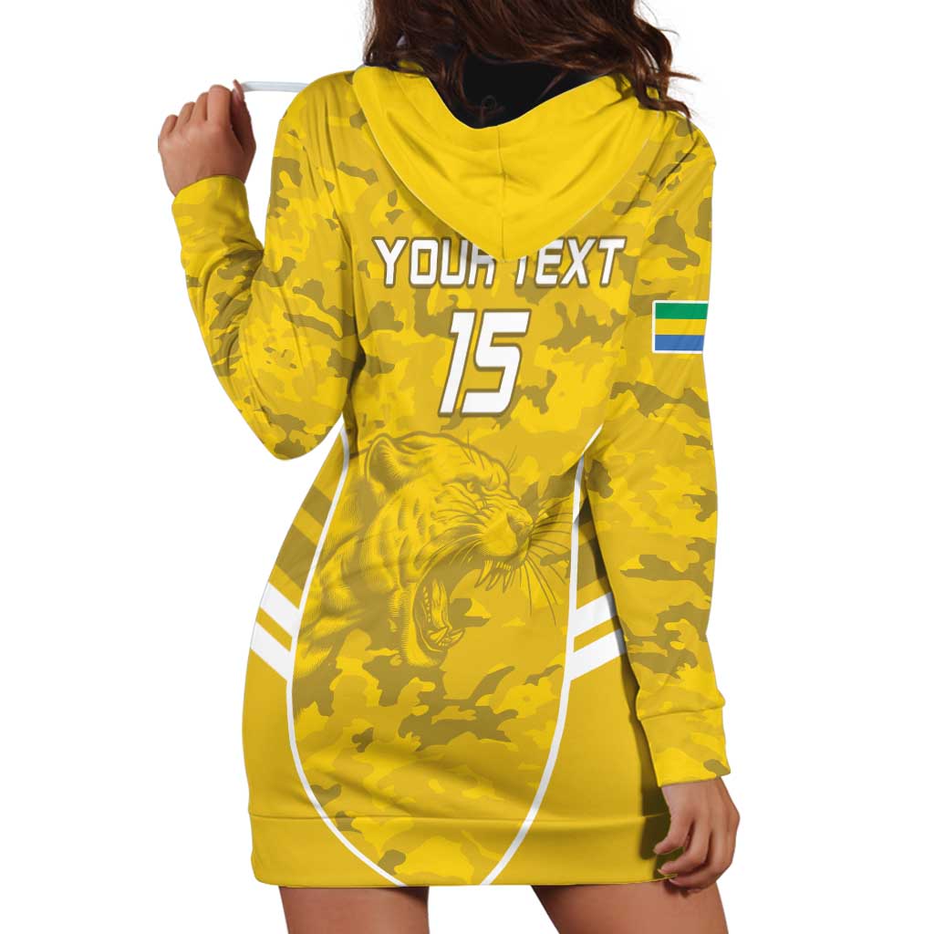 Custom Gabon Football Hoodie Dress Go Panthers
