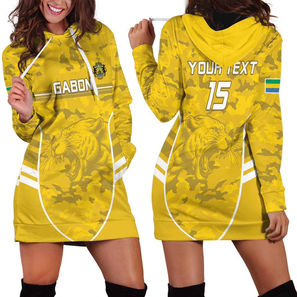 Custom Gabon Football Hoodie Dress Go Panthers