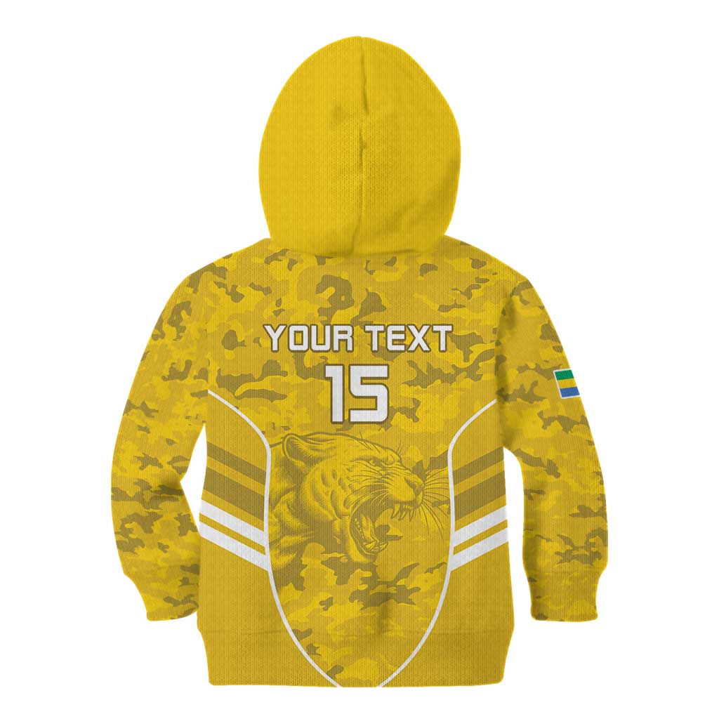 Custom Gabon Football Kid Hoodie Go Panthers