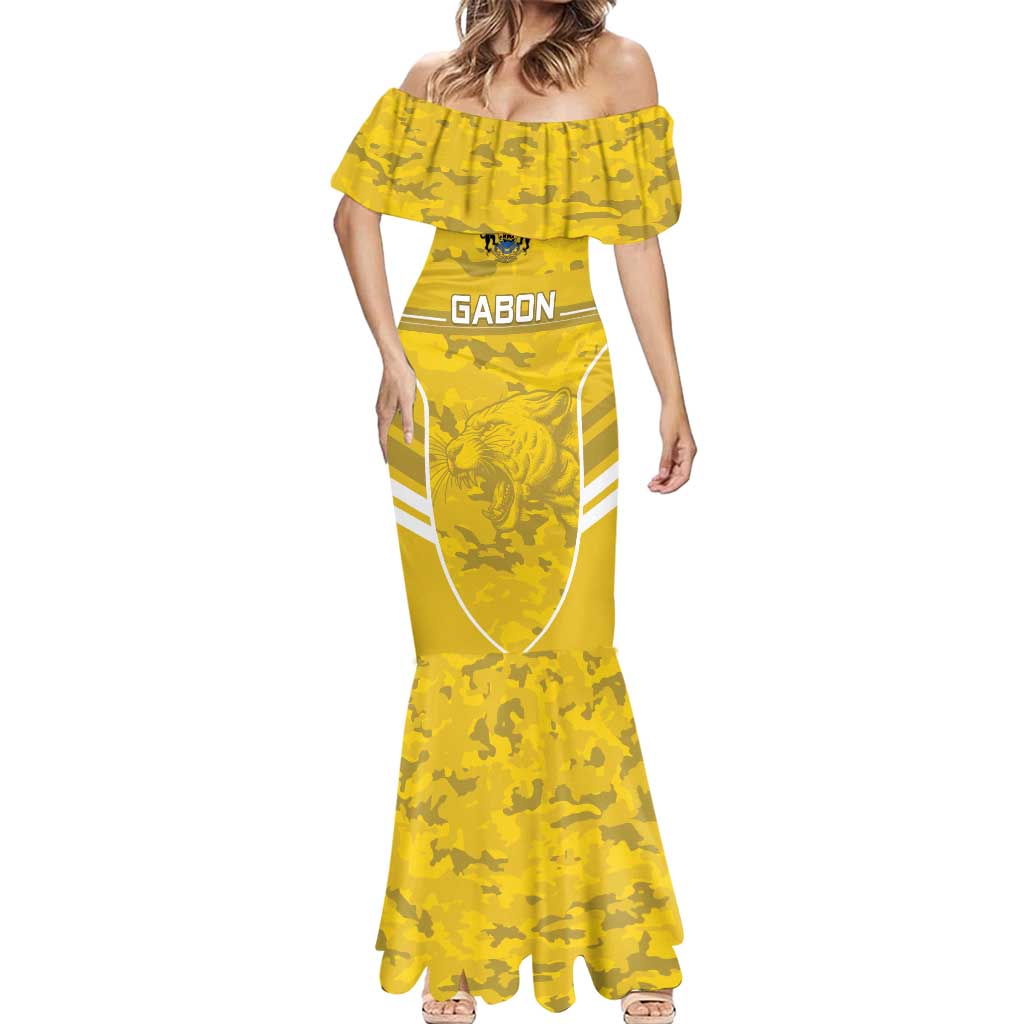 Custom Gabon Football Mermaid Dress Go Panthers