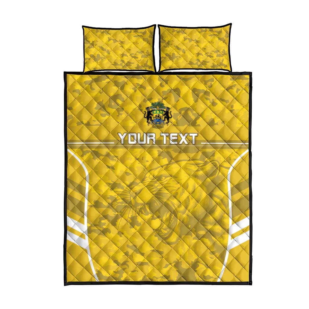 Custom Gabon Football Quilt Bed Set Go Panthers - Wonder Print Shop