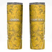 Custom Gabon Football Skinny Tumbler Go Panthers - Wonder Print Shop