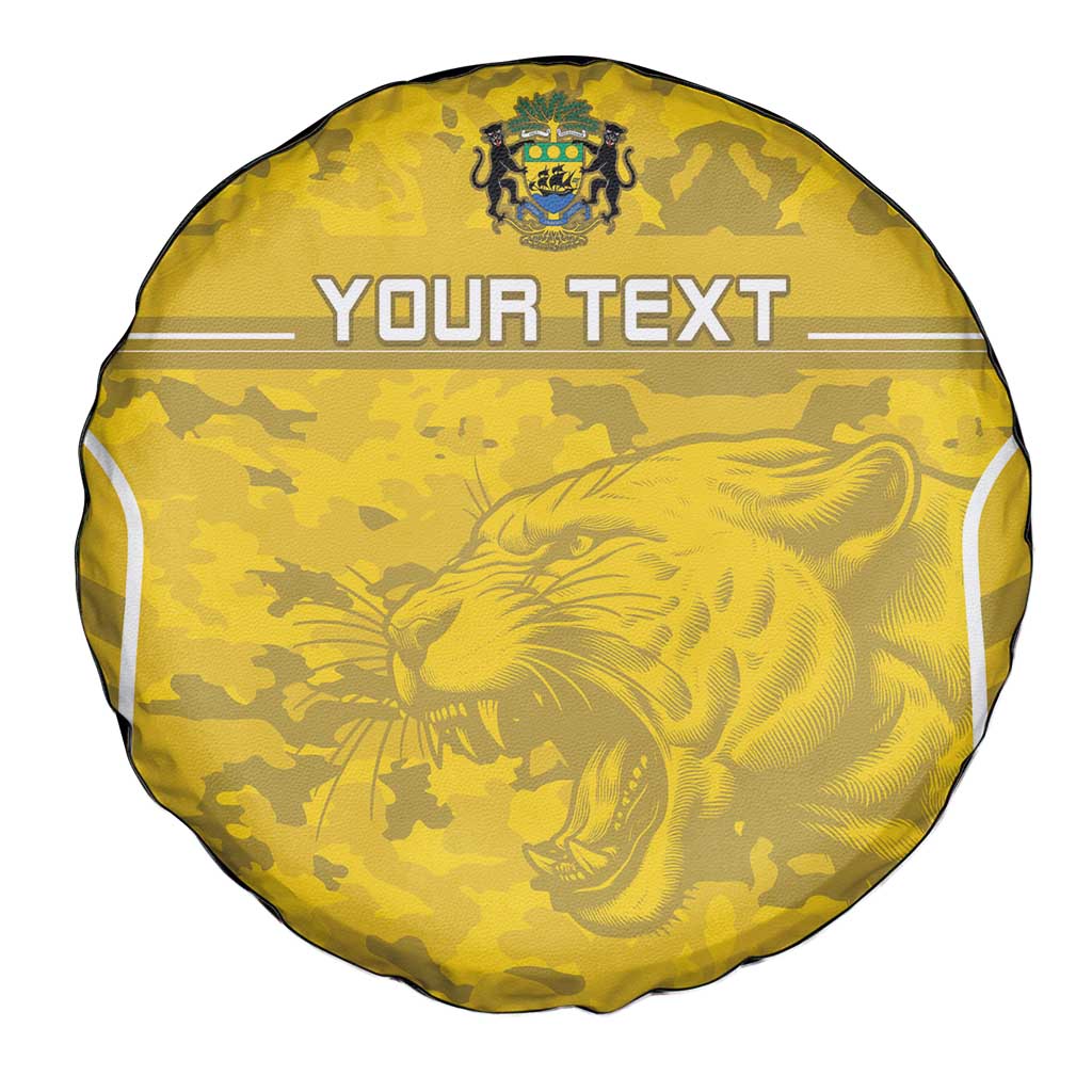 Custom Gabon Football Spare Tire Cover Go Panthers - Wonder Print Shop