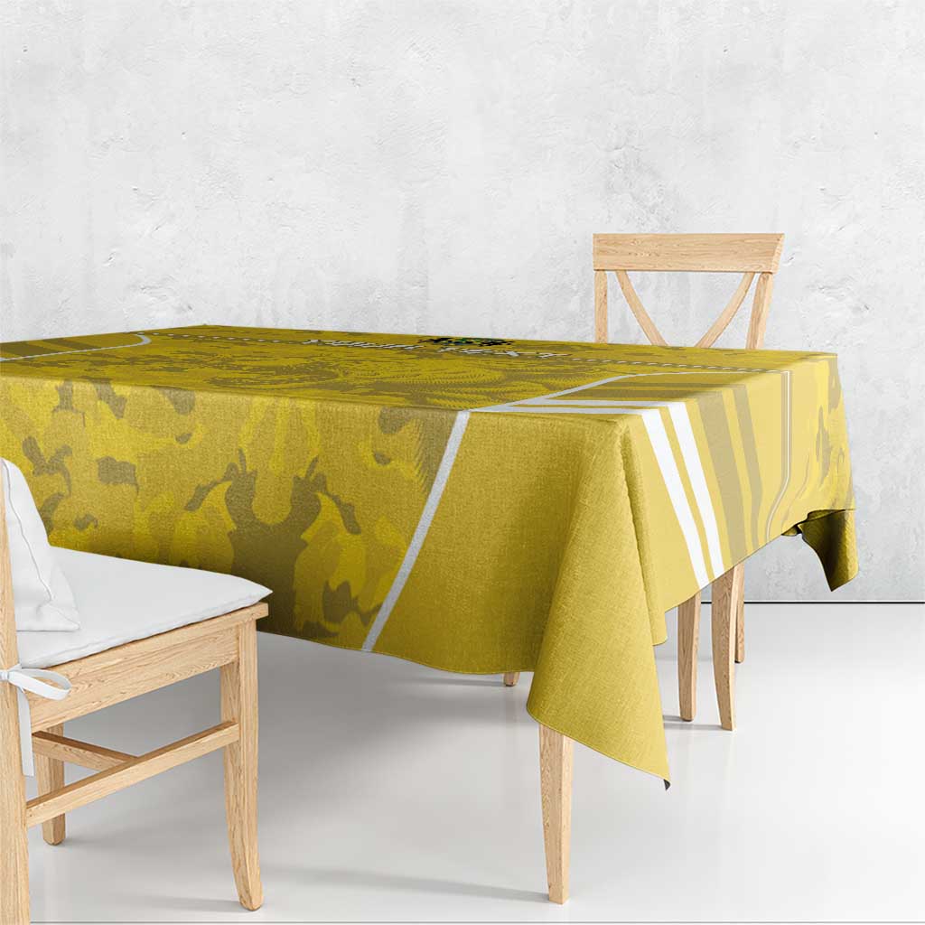 Custom Gabon Football Tablecloth Go Panthers - Wonder Print Shop