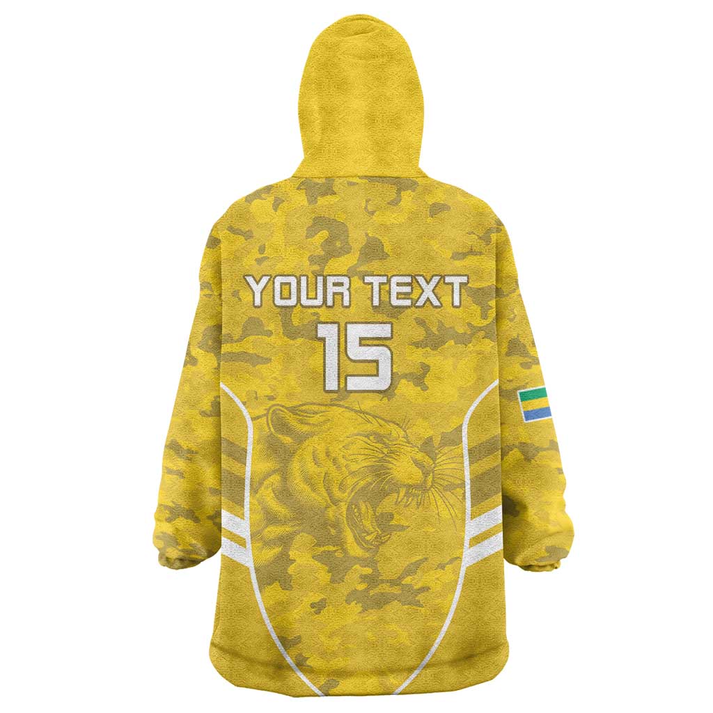 Custom Gabon Football Wearable Blanket Hoodie Go Panthers - Wonder Print Shop