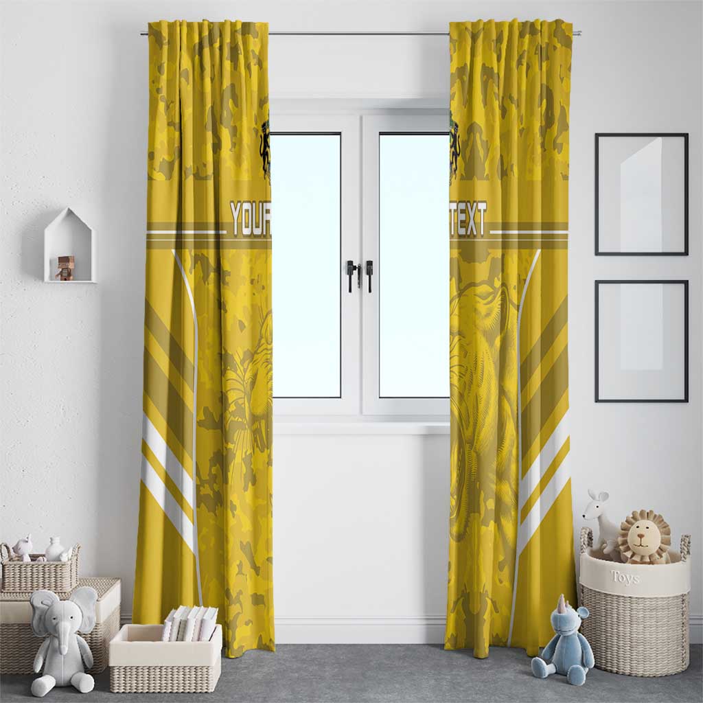 Custom Gabon Football Window Curtain Go Panthers - Wonder Print Shop