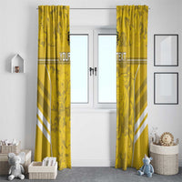 Custom Gabon Football Window Curtain Go Panthers - Wonder Print Shop