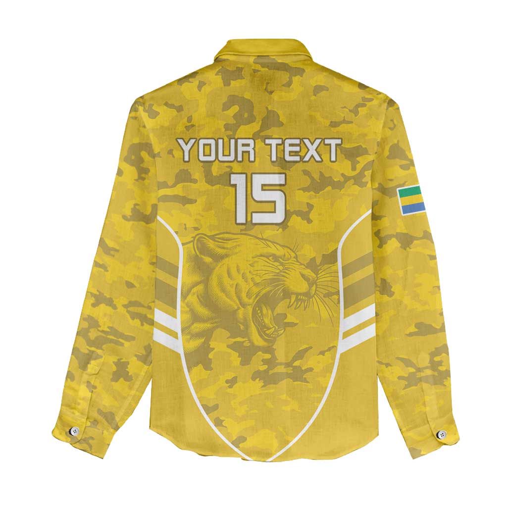 Custom Gabon Football Women Casual Shirt Go Panthers - Wonder Print Shop