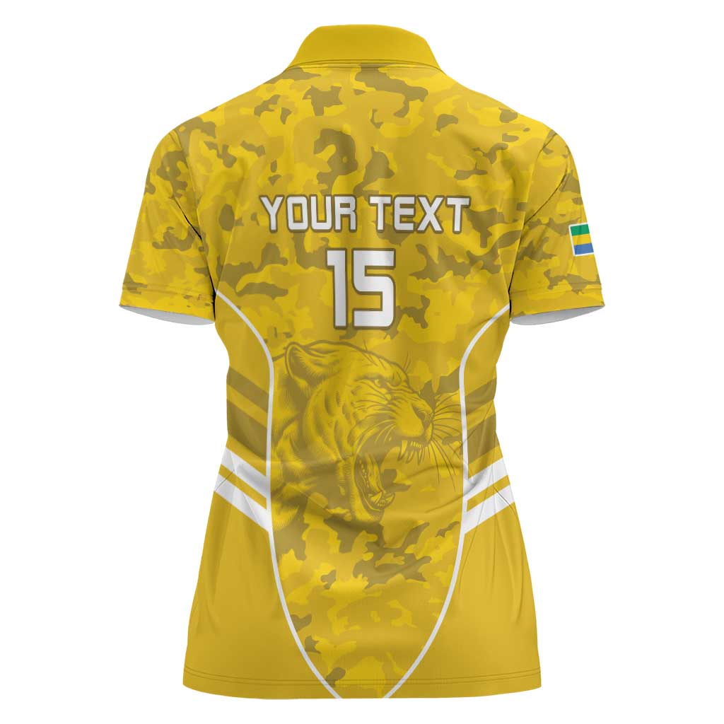 Custom Gabon Football Women Polo Shirt Go Panthers - Wonder Print Shop
