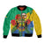 Personalised Gabon Bomber Jacket Coat Of Arms With African Pattern
