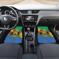 Personalised Gabon Car Mats Coat Of Arms With African Pattern