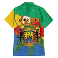 Personalised Gabon Family Matching Tank Maxi Dress and Hawaiian Shirt Coat Of Arms With African Pattern