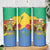 Personalised Gabon Skinny Tumbler Coat Of Arms With African Pattern - Wonder Print Shop