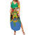 Personalised Gabon Summer Maxi Dress Coat Of Arms With African Pattern - Wonder Print Shop