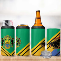 Gabon Black Panther 4 in 1 Can Cooler Tumbler Coat Of Arms