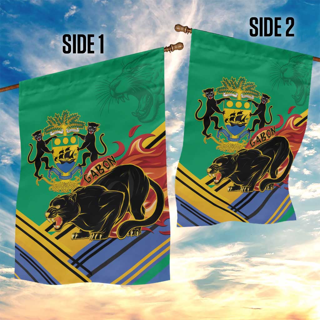 Gabon Black Panther Garden Flag Coat Of Arms