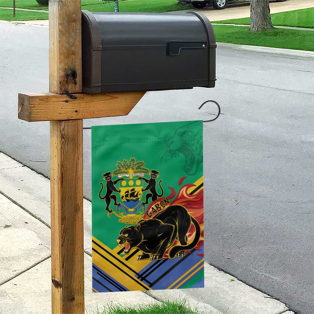 Gabon Black Panther Garden Flag Coat Of Arms