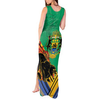 Gabon Black Panther Tank Maxi Dress Coat Of Arms - Wonder Print Shop