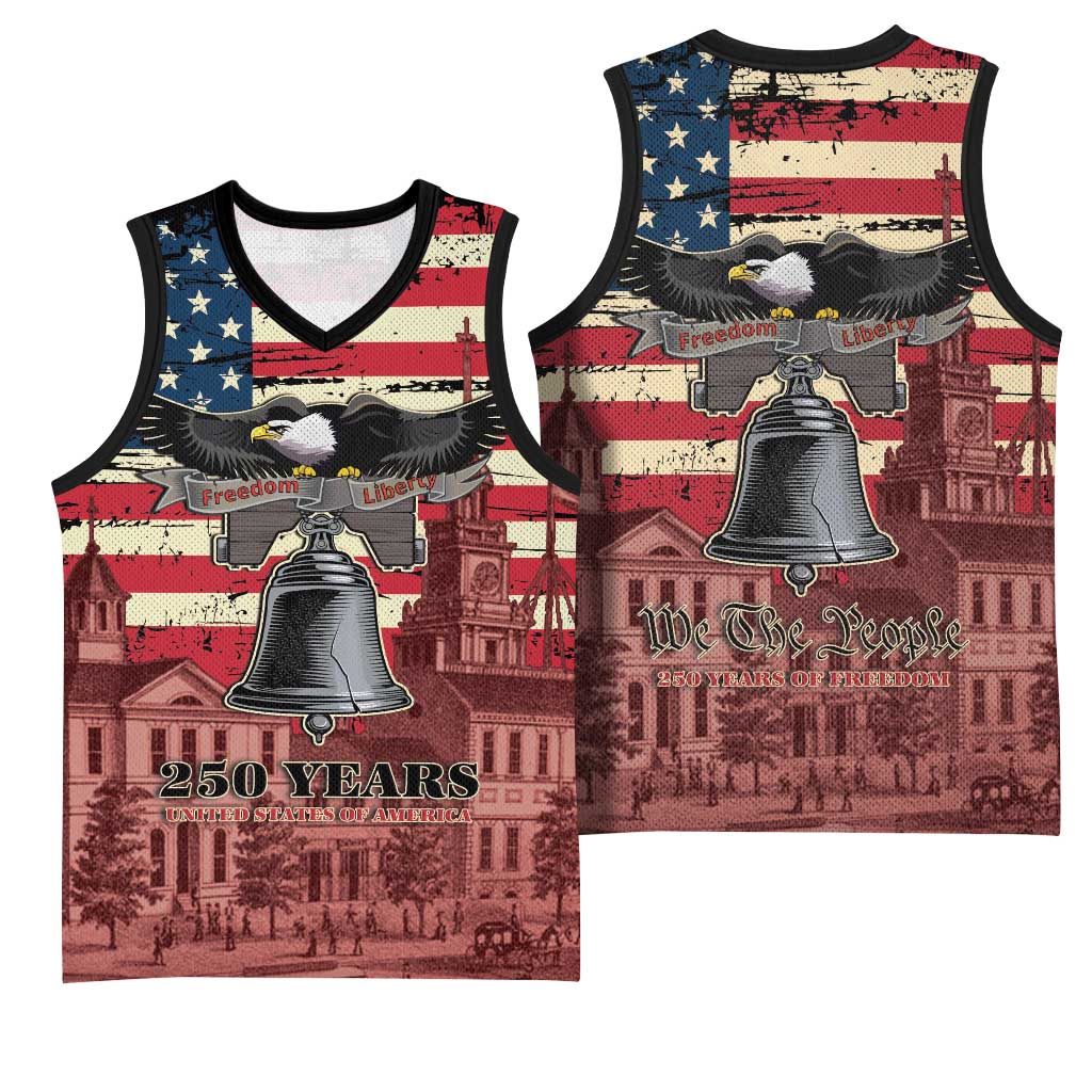 Liberty Bell 250 Years Basketball Jersey United States of America
