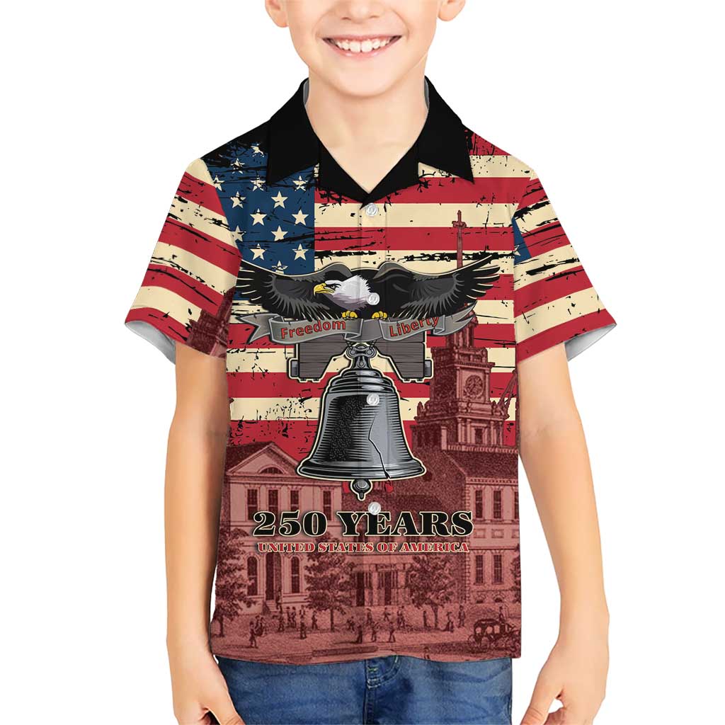 Liberty Bell 250 Years Kid Hawaiian Shirt United States of America