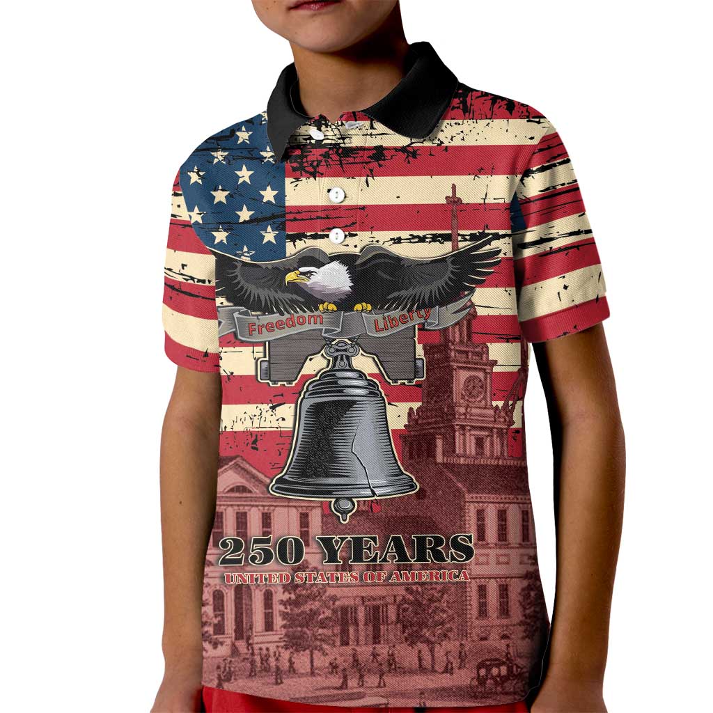 Liberty Bell 250 Years Kid Polo Shirt United States of America