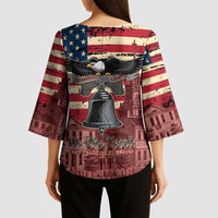 Liberty Bell 250 Years Kimono Sleeve Blouse United States of America