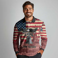 Liberty Bell 250 Years Long Sleeve Polo Shirt United States of America