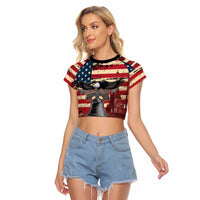 Liberty Bell 250 Years Raglan Cropped T Shirt United States of America