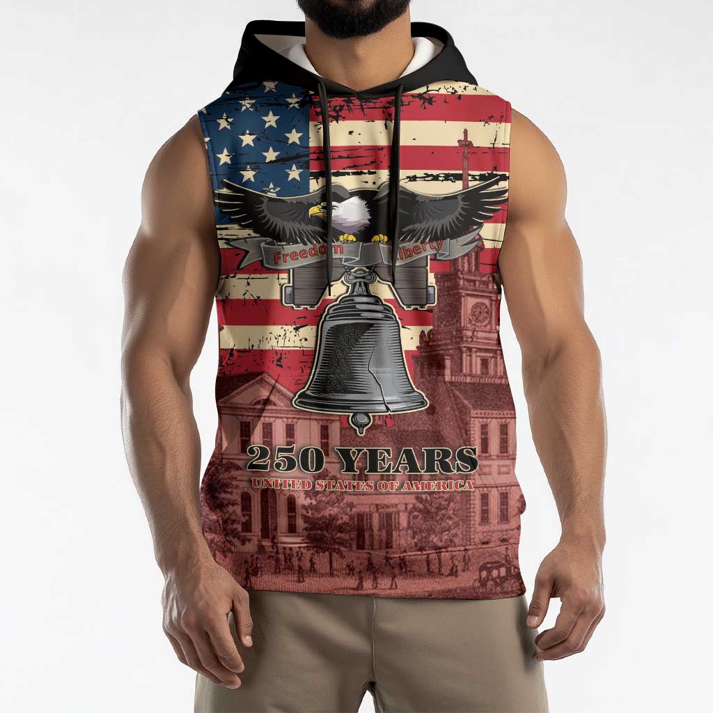 Liberty Bell 250 Years Sleeveless Hoodie United States of America