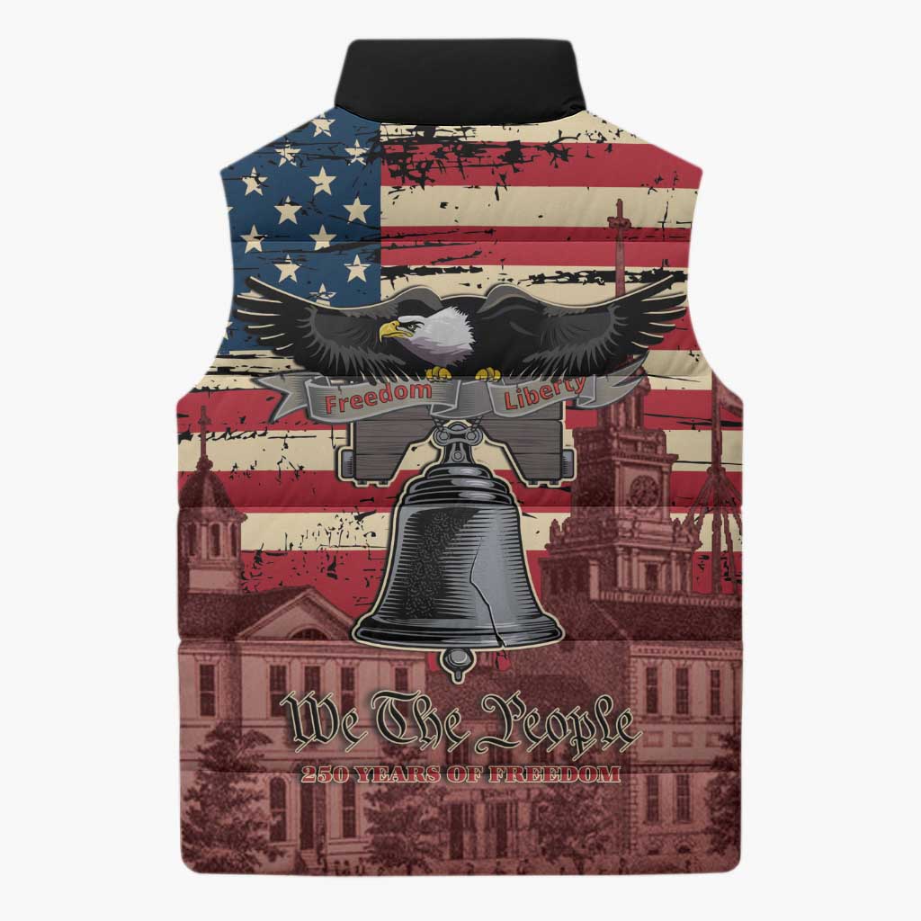 Liberty Bell 250 Years Sleeveless Puffer Jacket United States of America