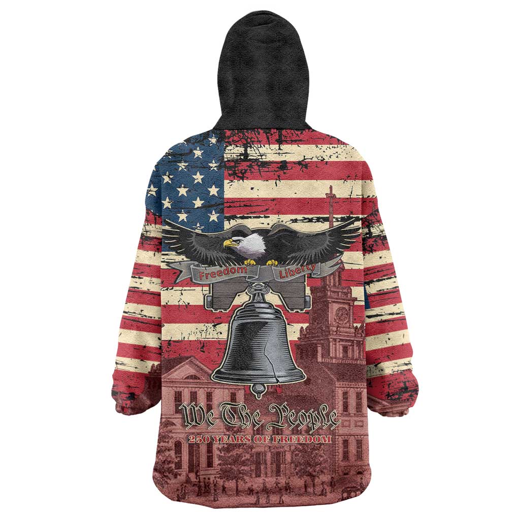 Liberty Bell 250 Years Wearable Blanket Hoodie United States of America
