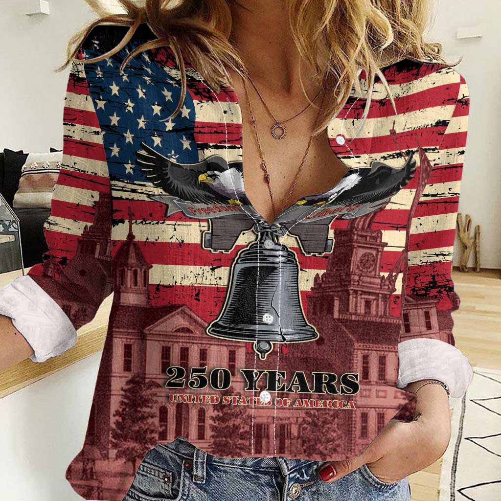 Liberty Bell 250 Years Women Casual Shirt United States of America
