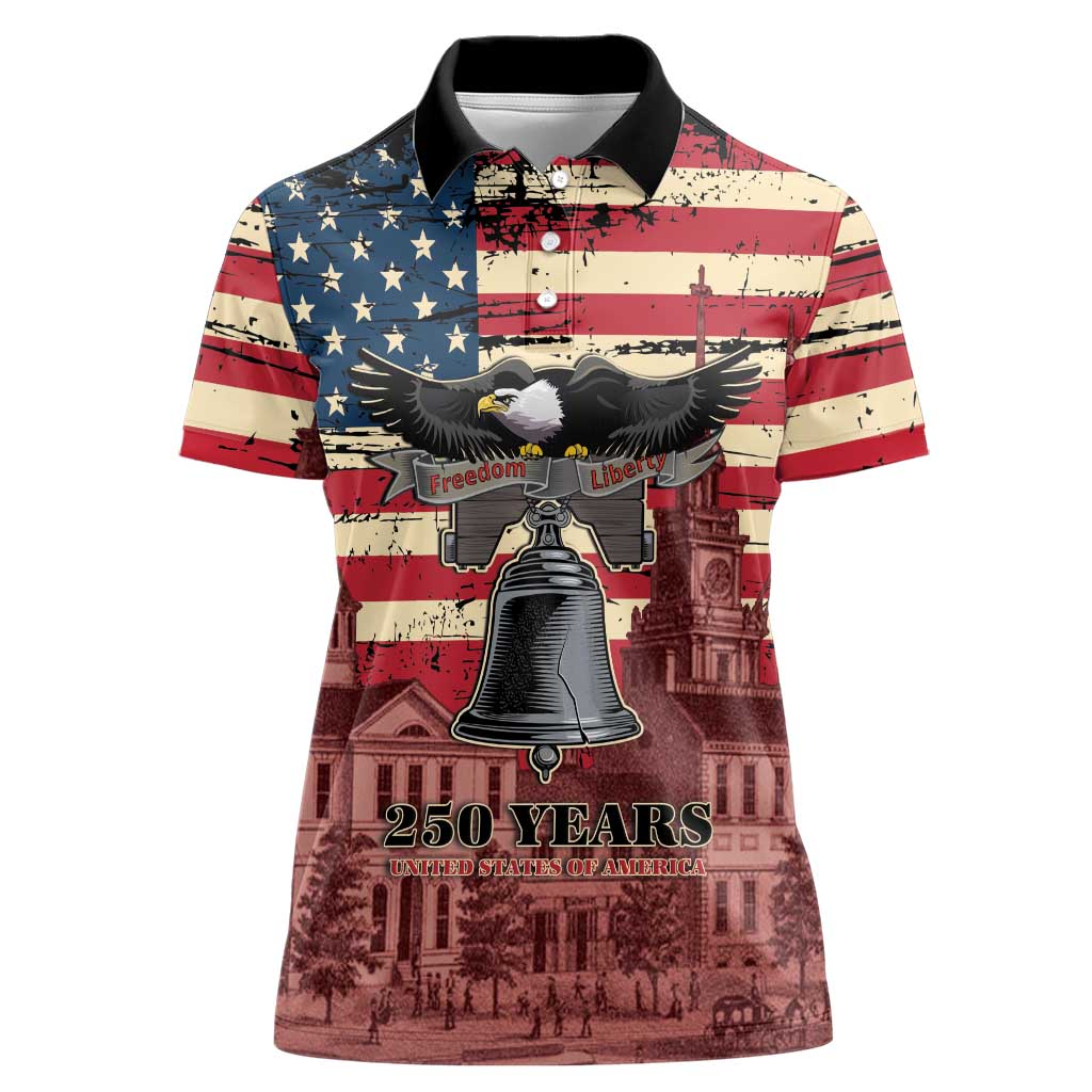 Liberty Bell 250 Years Women Polo Shirt United States of America