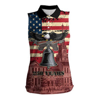Liberty Bell 250 Years Women Sleeveless Polo Shirt United States of America