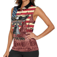 Liberty Bell 250 Years Women Sleeveless Polo Shirt United States of America