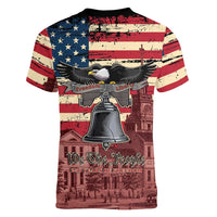 Liberty Bell 250 Years Women V-Neck T-Shirt United States of America