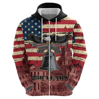 Liberty Bell 250 Years Zip Hoodie United States of America