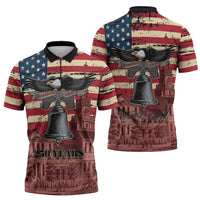 Liberty Bell 250 Years Zipper Polo Shirt United States of America