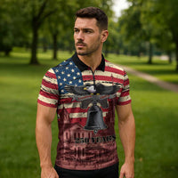 Liberty Bell 250 Years Zipper Polo Shirt United States of America