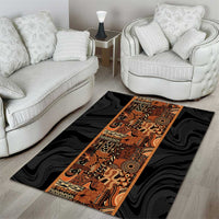 African Tribal Heritage Area Rug Earth Tone Pattern