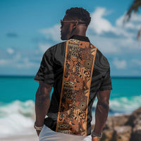 African Tribal Heritage Hawaiian Shirt Earth Tone Pattern
