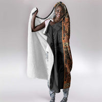 African Tribal Heritage Hooded Blanket Earth Tone Pattern