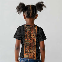 African Tribal Heritage Kid T shirt Earth Tone Pattern