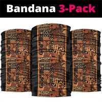 African Tribal Heritage Neck Gaiter Earth Tone Pattern