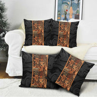 African Tribal Heritage Pillow Cover Earth Tone Pattern
